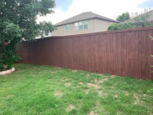 View of house behind fence